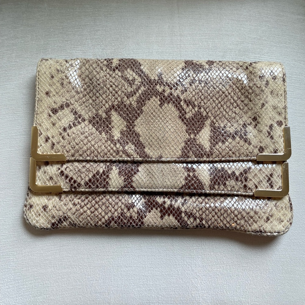 Michael Kors snakeskin clutch